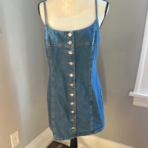 Zara Denim Button-Down Dress- size L
